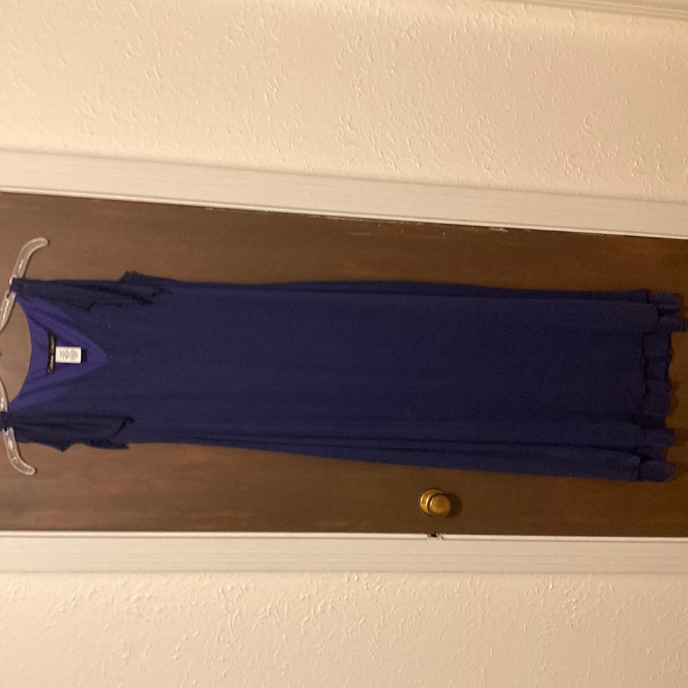 Purple long sleeveless dress
